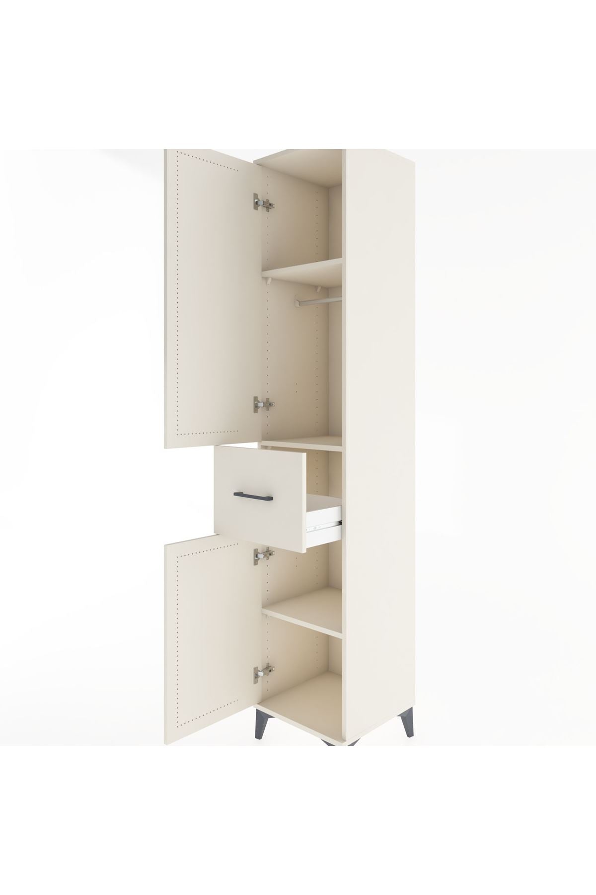 Hyperion Dolap 3 Raflı Tek Çekmeceli Tek Askılı 44x44x221 Aytaşı-Aytaşı