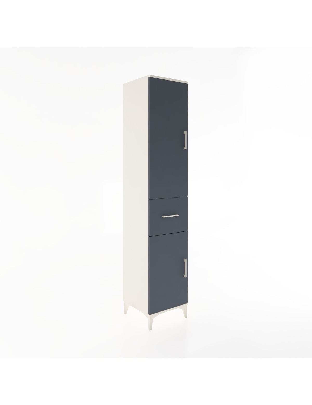Hyperion Dolap 3 Raflı Tek Çekmeceli Tek Askılı 44x44x221 Aytaşı-Antrasit
