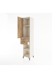 Hyperion Dolap 3 Raflı Tek Çekmeceli Tek Askılı 44x44x221 Aytaşı-Çam