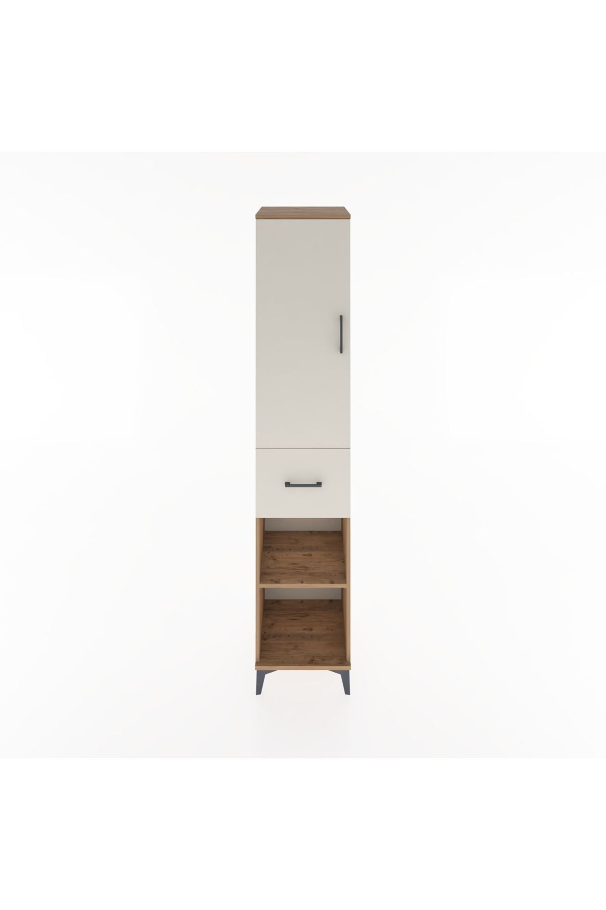 Hyperion Dolap 3 Raflı Tek Çekmeceli Tek Askılı 44x44x221 Çam-Aytaşı