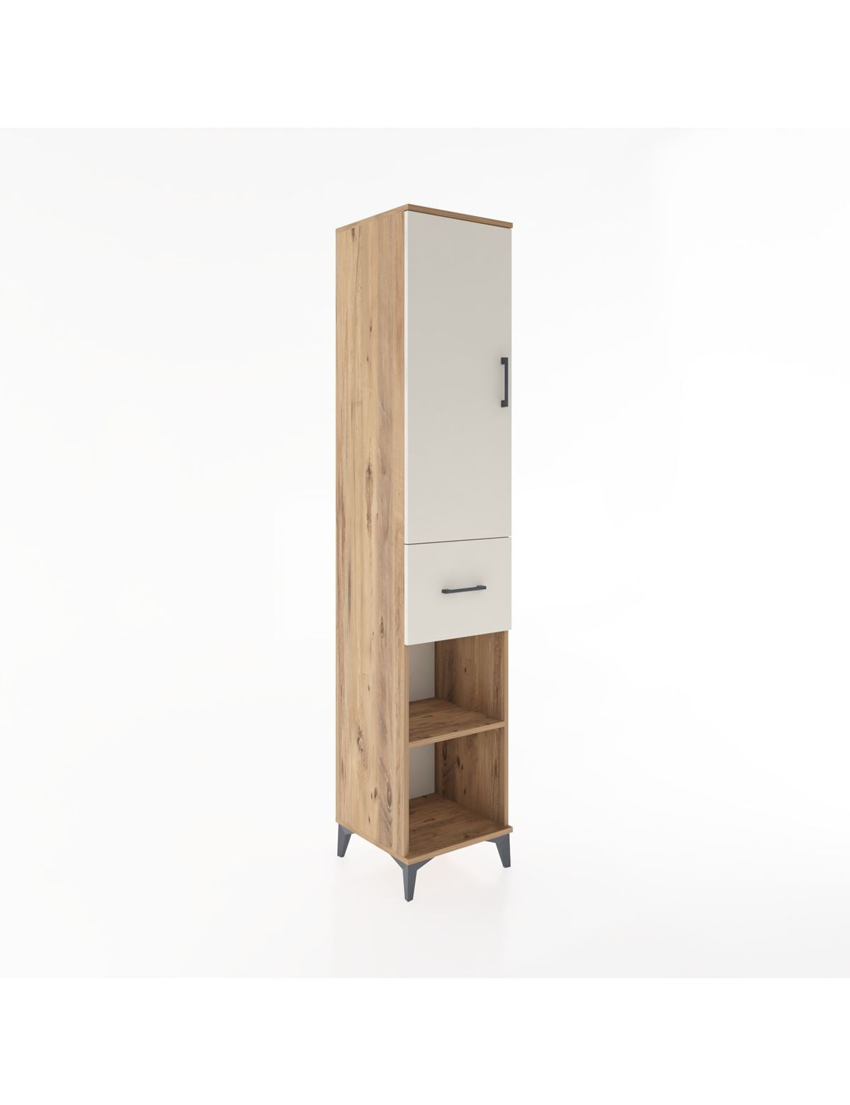 Hyperion Dolap 3 Raflı Tek Çekmeceli Tek Askılı 44x44x221 Çam-Aytaşı