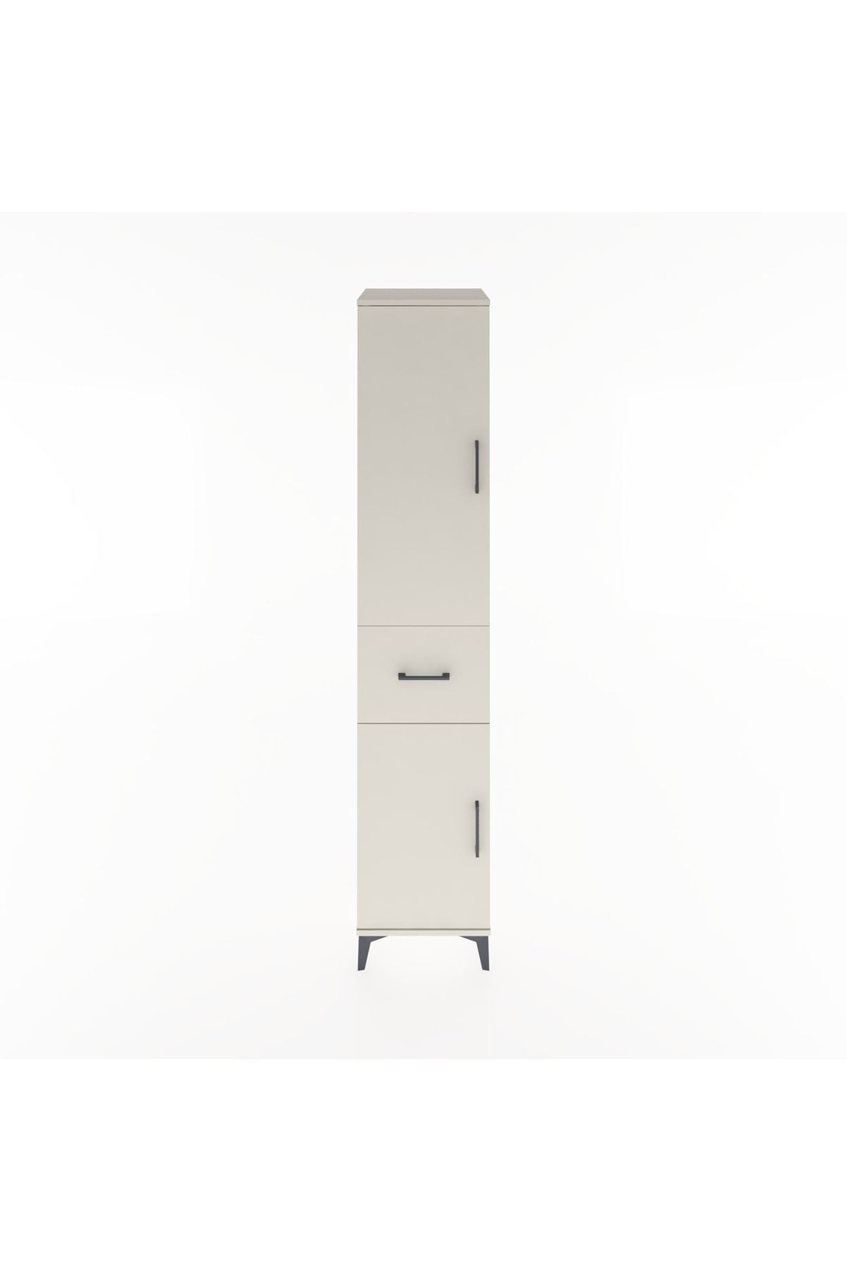 Hyperion Dolap 4 Raflı Tek Çekmeceli 2 Kapaklı 44x44x221 Aytaşı-Aytaşı