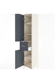 Hyperion Dolap 4 Raflı Tek Çekmeceli 2 Kapaklı 44x44x221 Aytaşı-Antrasit