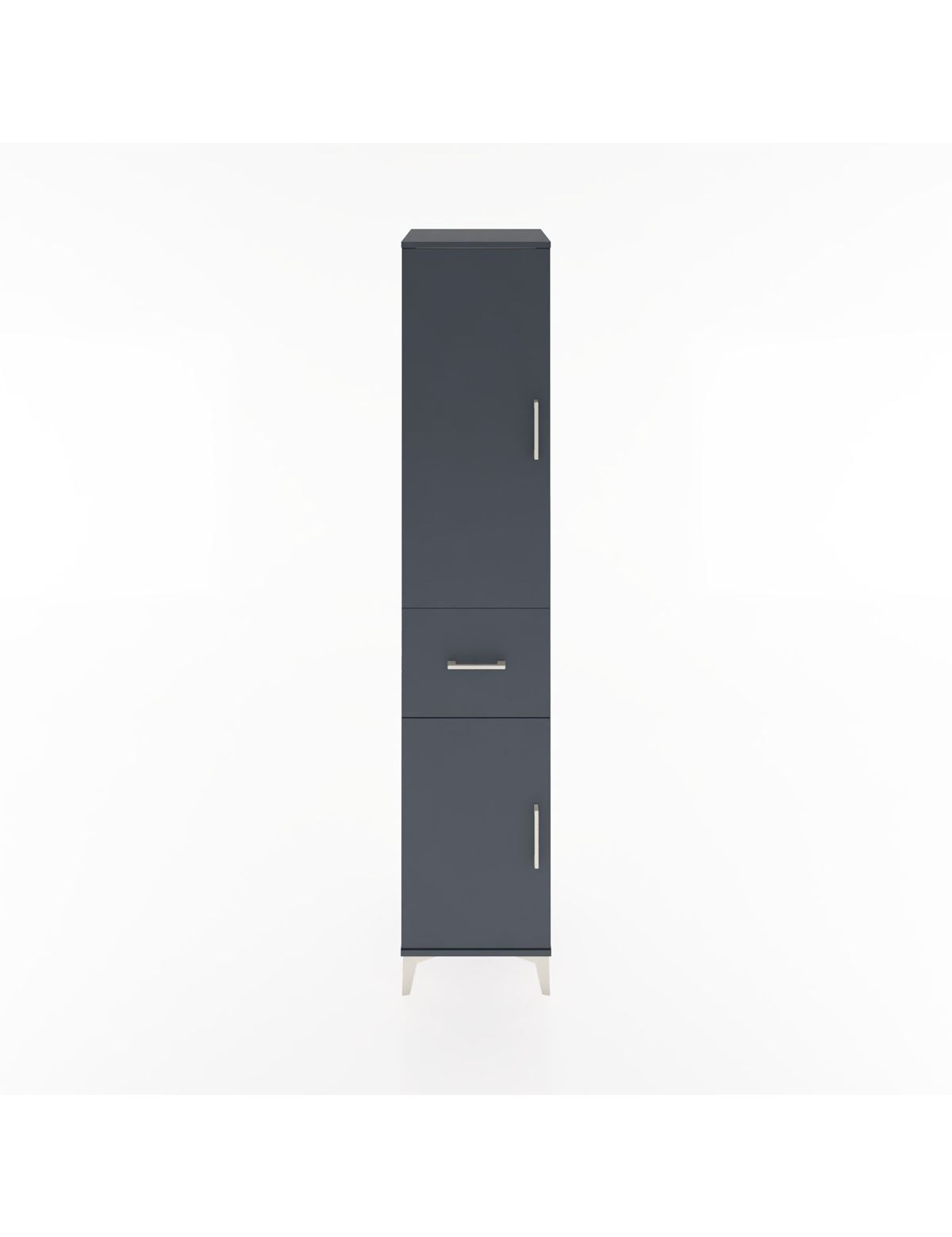 Hyperion Dolap 4 Raflı Tek Çekmeceli 2 Kapaklı 44x44x221 Antrasit-Antrasit