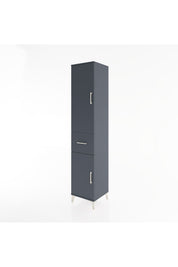 Hyperion Dolap 4 Raflı Tek Çekmeceli 2 Kapaklı 44x44x221 Antrasit-Antrasit