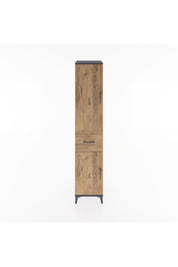 Hyperion Dolap 4 Raflı Tek Çekmeceli 2 Kapaklı 44x44x221 Antrasit-Çam