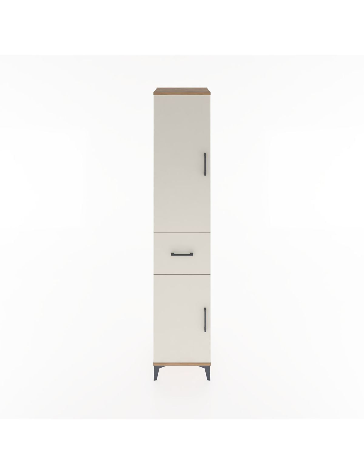 Hyperion Dolap 4 Raflı Tek Çekmeceli 2 Kapaklı 44x44x221 Çam-Aytaşı