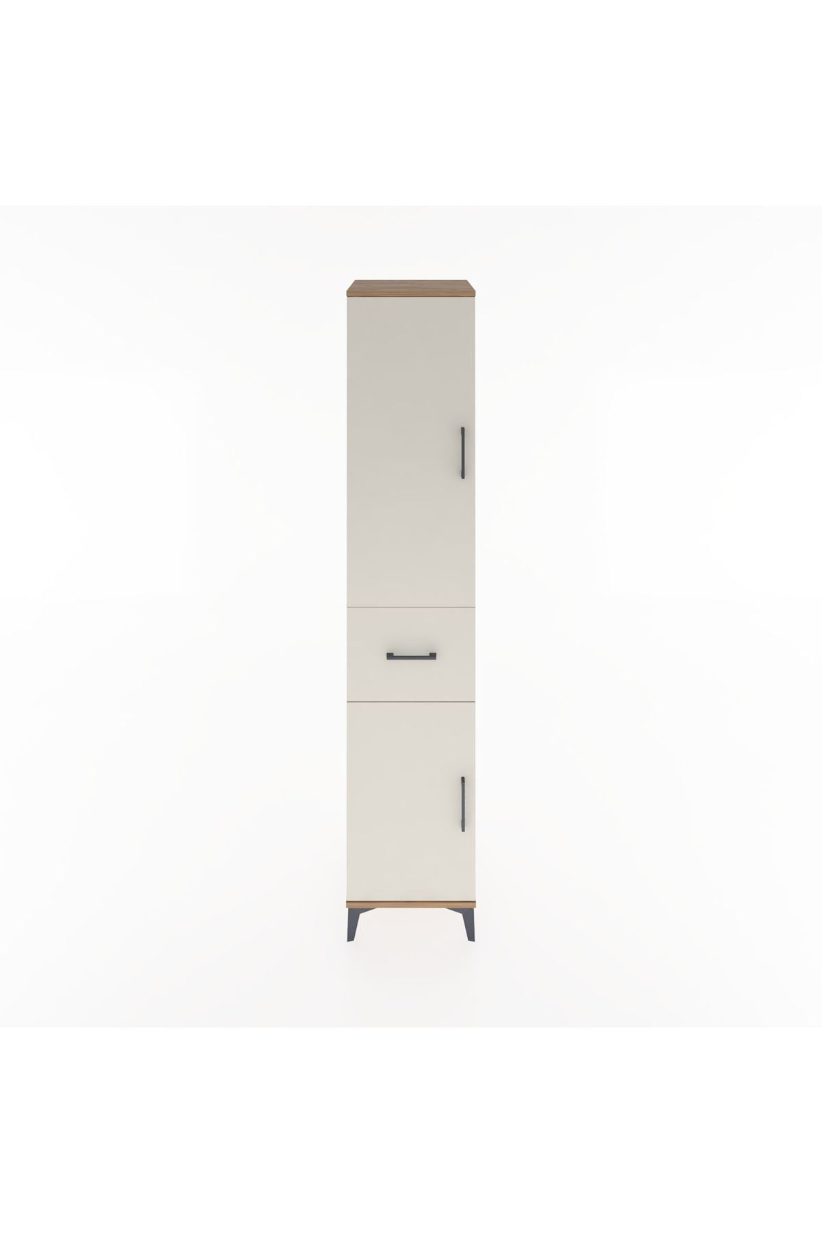 Hyperion Dolap 4 Raflı Tek Çekmeceli 2 Kapaklı 44x44x221 Çam-Aytaşı