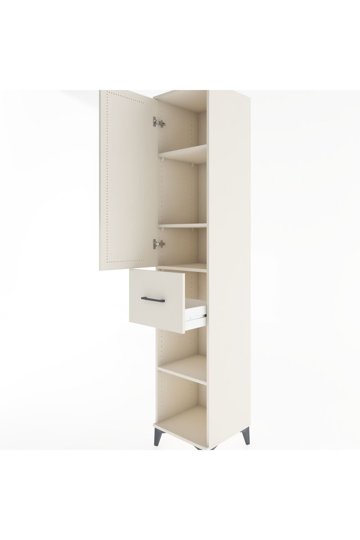 Hyperion Dolap 4 Raflı Tek Çekmeceli Tek Kapaklı 44x44x221 - S61M205V1B