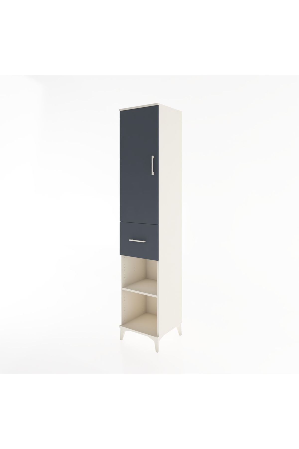 Hyperion Dolap 4 Raflı Tek Çekmeceli Tek Kapaklı 44x44x221 - S61M205V2B