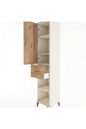Hyperion Dolap 4 Raflı Tek Çekmeceli Tek Kapaklı 44x44x221 - S61M205V3B