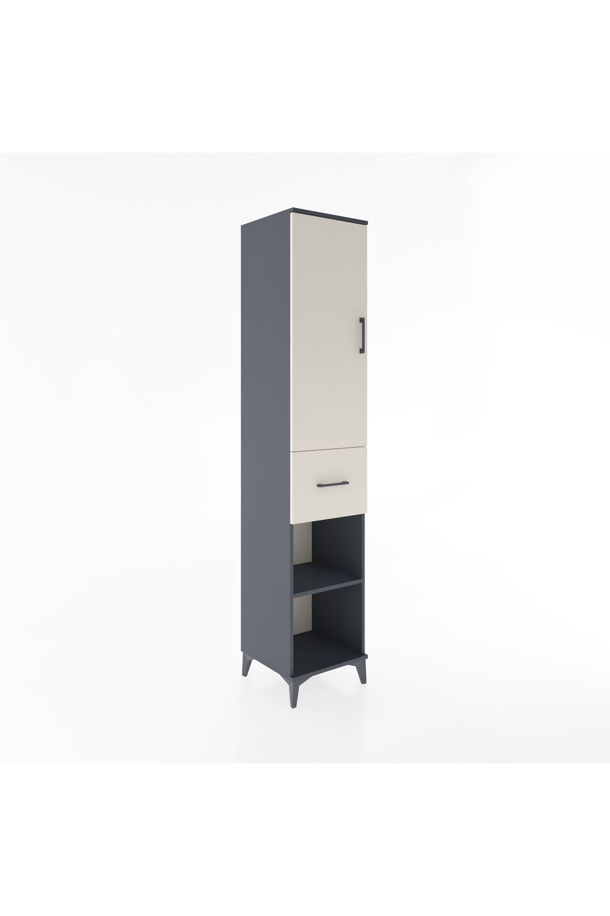 Hyperion Dolap 4 Raflı Tek Çekmeceli Tek Kapaklı 44x44x221 - S61M205V4B