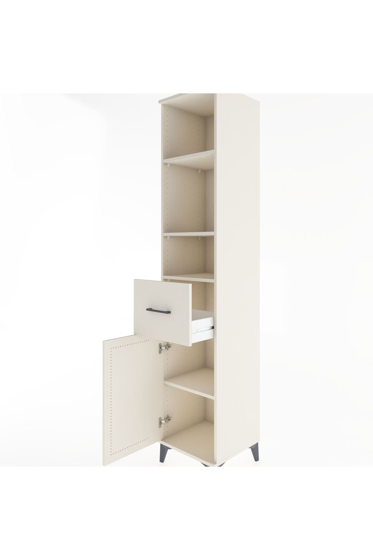Hyperion Dolap 4 Raflı Tek Çekmeceli Tek Kapaklı 44x44x221 - S61M206V1B