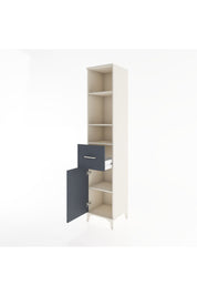 Hyperion Dolap 4 Raflı Tek Çekmeceli Tek Kapaklı 44x44x221 - S61M206V2B