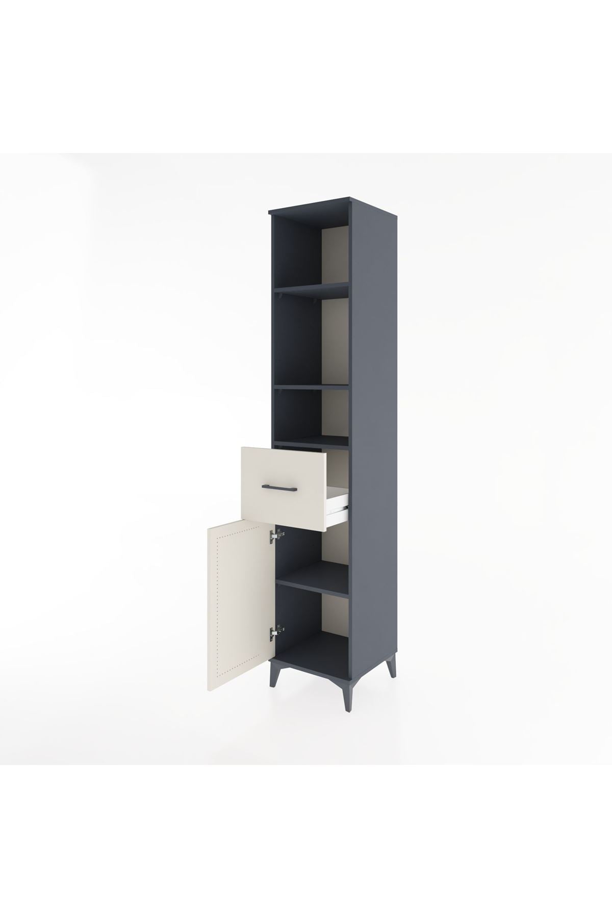 Hyperion Dolap 4 Raflı Tek Çekmeceli Tek Kapaklı 44x44x221 - S61M206V4B