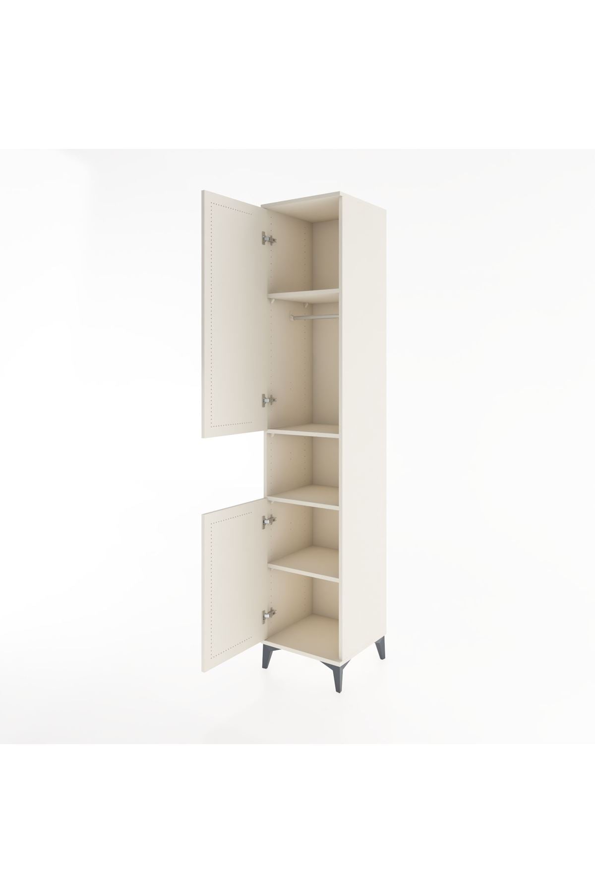 Hyperion Dolap 4 Raflı 2 Kapaklı Tek Askılı 44x44x221 - S61M207V1B