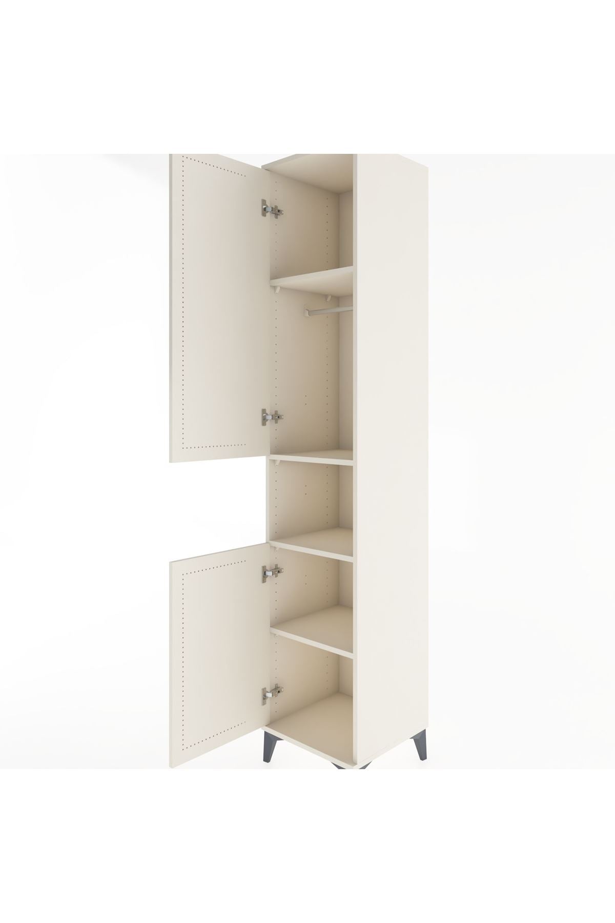 Hyperion Dolap 4 Raflı 2 Kapaklı Tek Askılı 44x44x221 - S61M207V1B