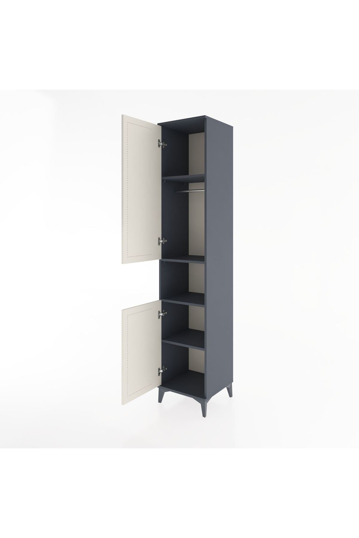 Hyperion Dolap 4 Raflı 2 Kapaklı Tek Askılı 44x44x221 - S61M207V4B