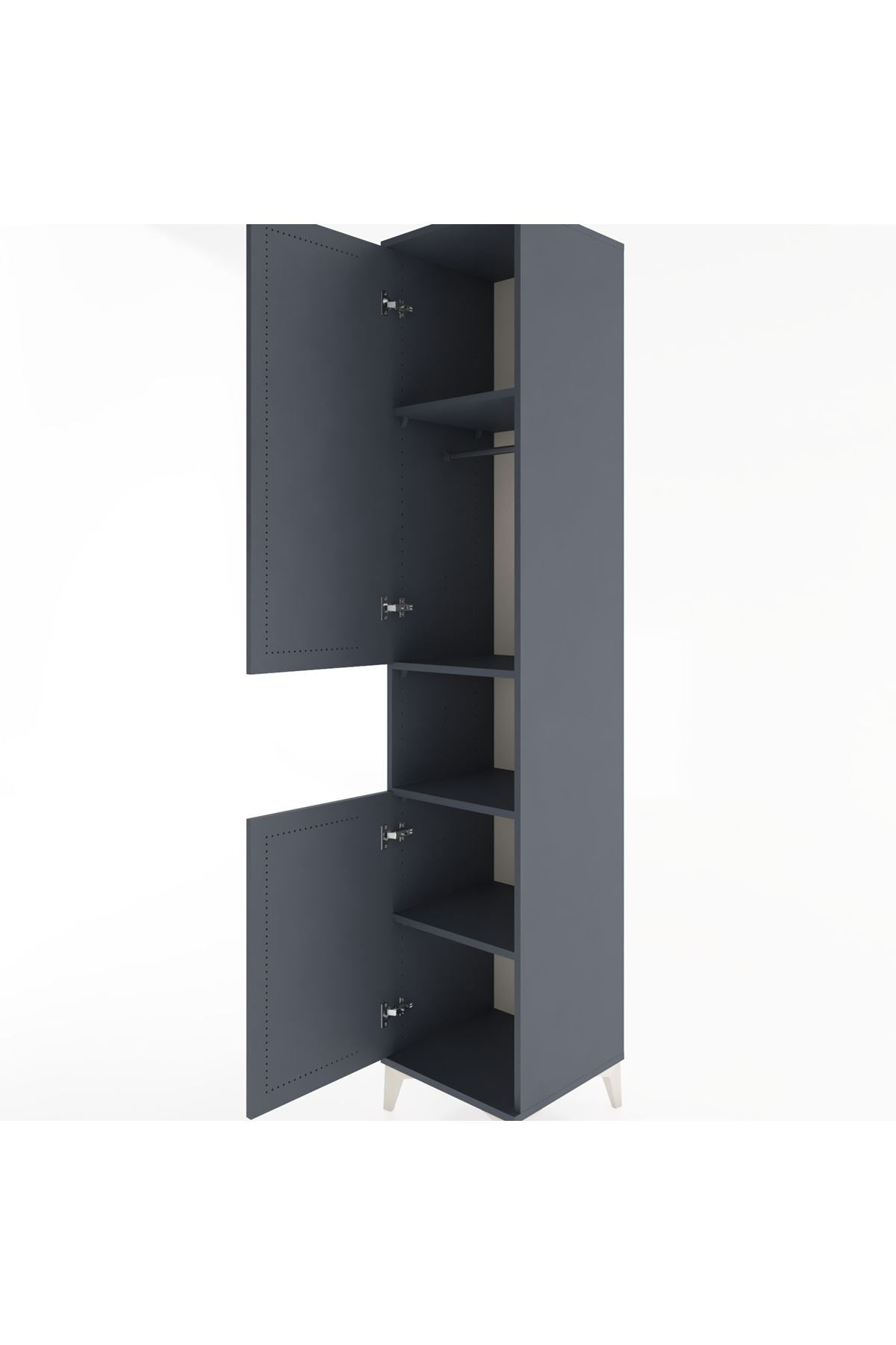Hyperion Dolap 4 Raflı 2 Kapaklı Tek Askılı 44x44x221 - S61M207V5B