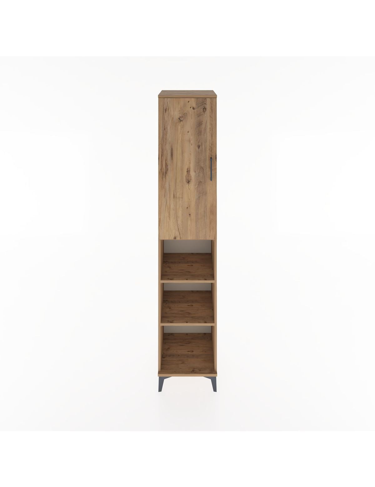 Hyperion Dolap 4 Raflı Tek Kapaklı Tek Askılı 44x44x221 Çam-Çam