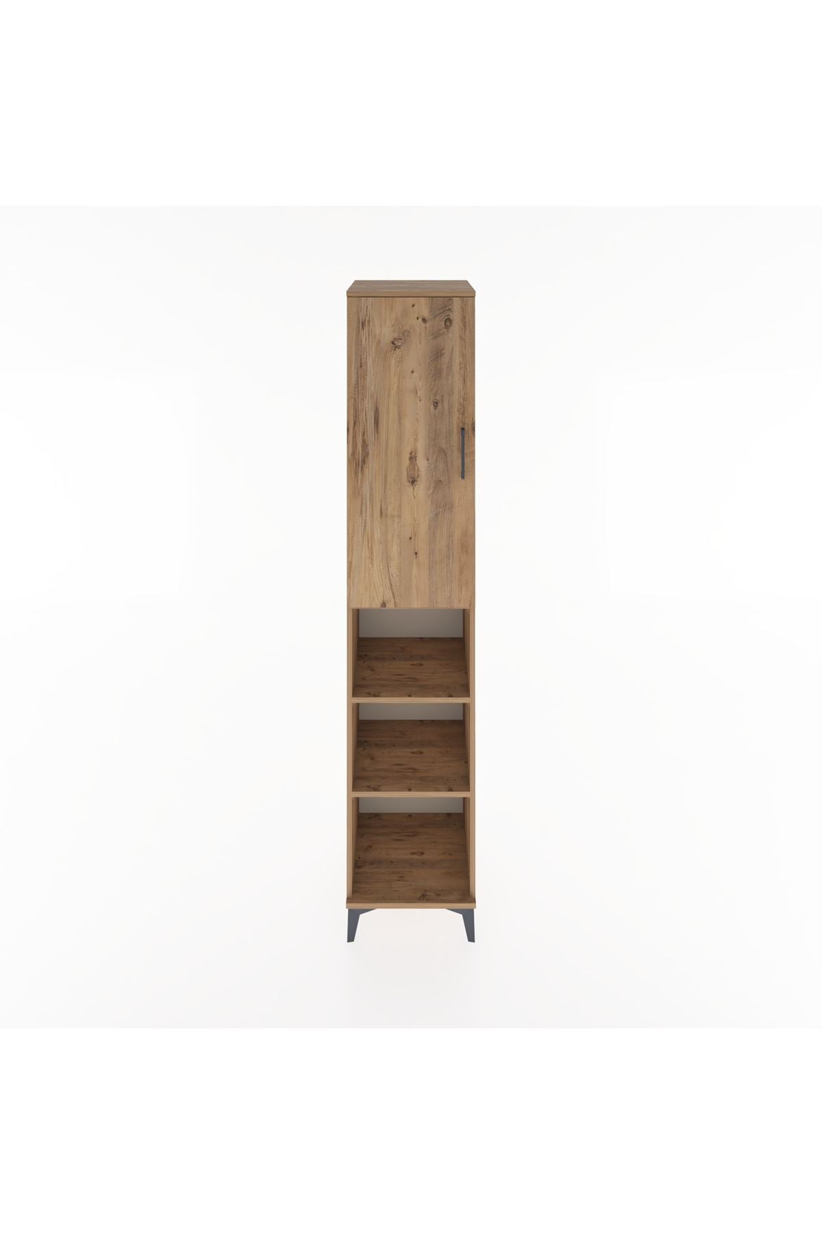 Hyperion Dolap 4 Raflı Tek Kapaklı Tek Askılı 44x44x221 Çam-Çam