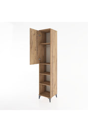 Hyperion Dolap 4 Raflı Tek Kapaklı Tek Askılı 44x44x221 Çam-Çam