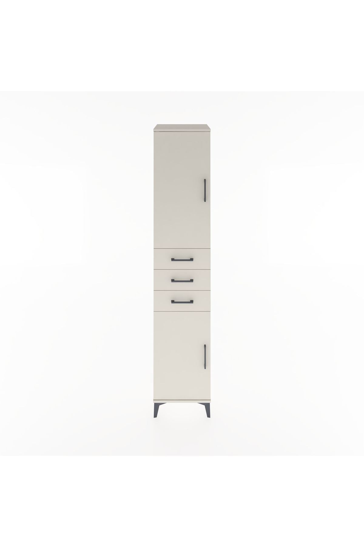 Hyperion Dolap 4 Raflı 3 Çekmeceli 2 Kapaklı 44x44x221 Aytaşı-Aytaşı