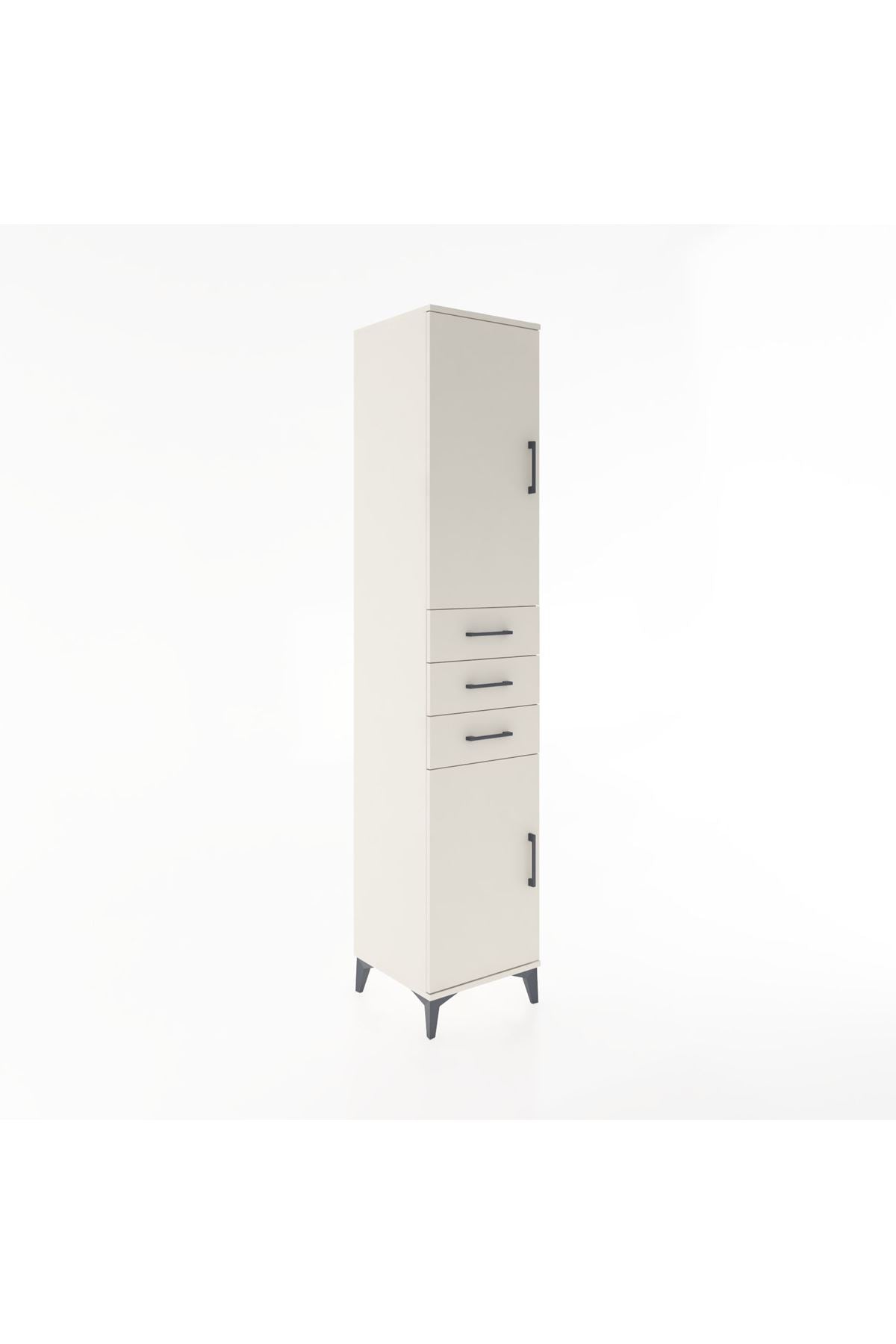 Hyperion Dolap 4 Raflı 3 Çekmeceli 2 Kapaklı 44x44x221 Aytaşı-Aytaşı