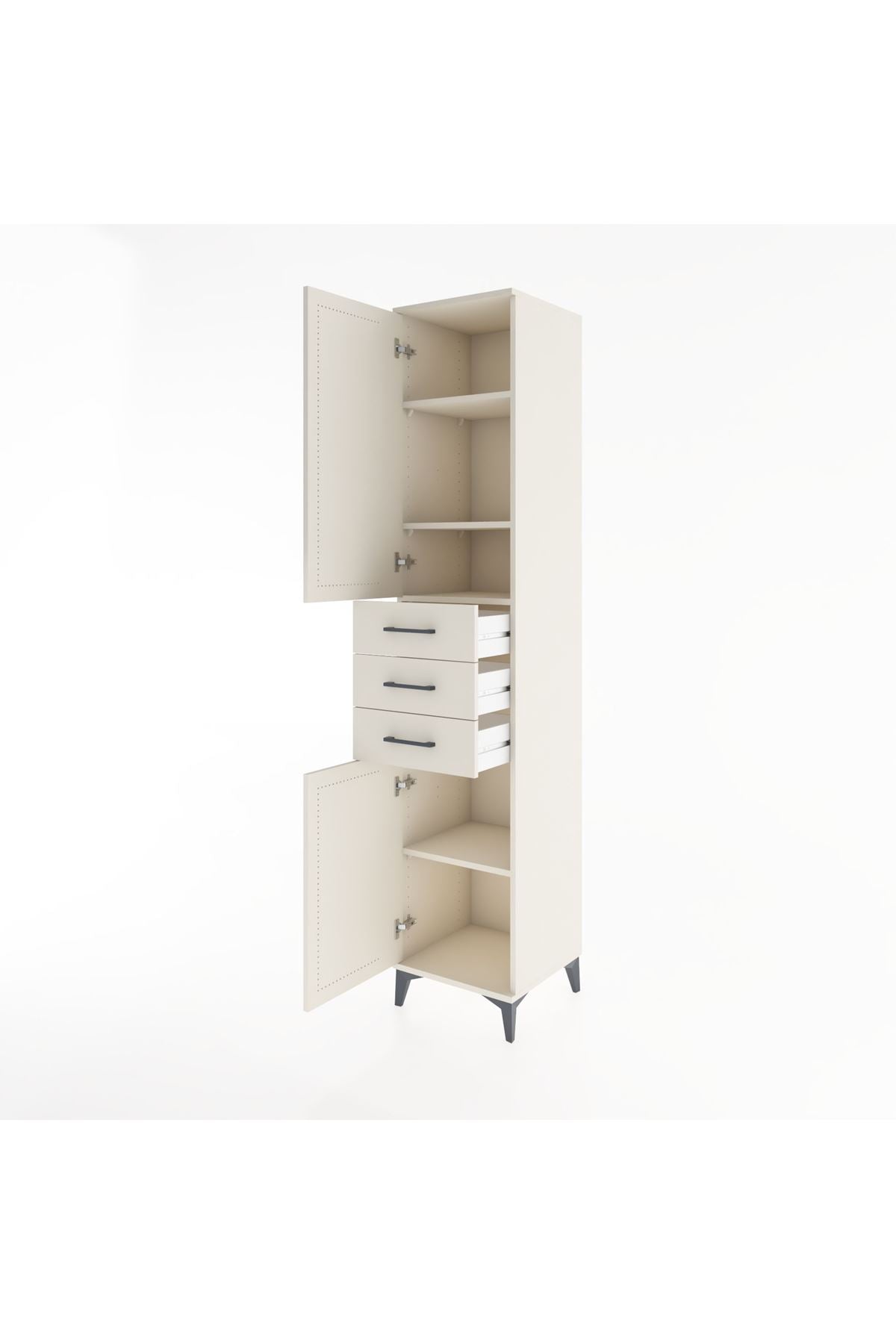 Hyperion Dolap 4 Raflı 3 Çekmeceli 2 Kapaklı 44x44x221 Aytaşı-Aytaşı