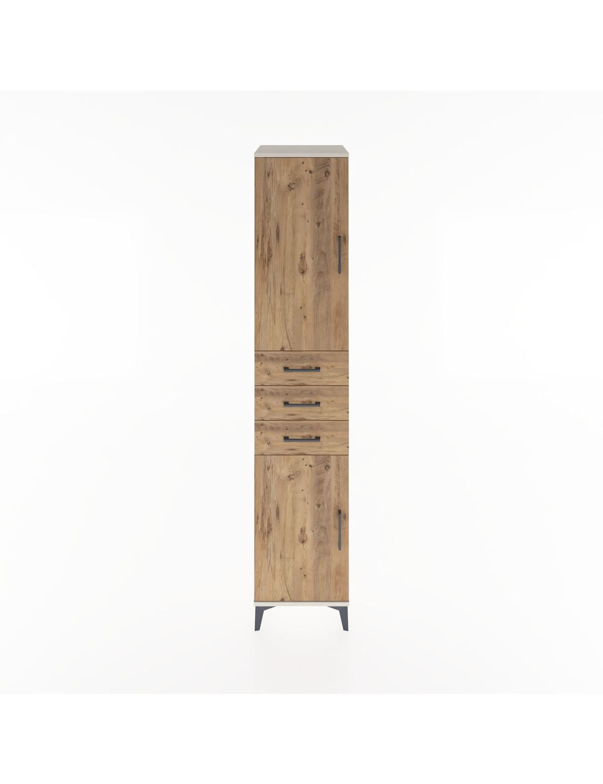 Hyperion Dolap 4 Raflı 3 Çekmeceli 2 Kapaklı 44x44x221 Aytaşı-Çam