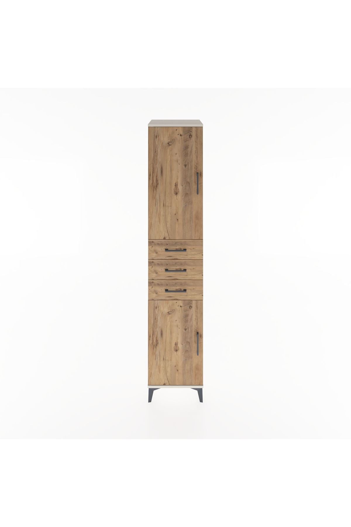 Hyperion Dolap 4 Raflı 3 Çekmeceli 2 Kapaklı 44x44x221 Aytaşı-Çam