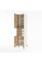 Hyperion Dolap 4 Raflı 3 Çekmeceli 2 Kapaklı 44x44x221 Aytaşı-Çam