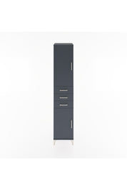 Hyperion Dolap 4 Raflı 3 Çekmeceli 2 Kapaklı 44x44x221 Antrasit-Antrasit
