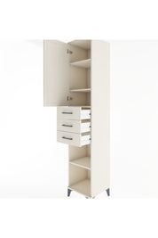 Hyperion Dolap 4 Raflı 3 Çekmeceli Tek Kapaklı 44x44x221 Aytaşı-Aytaşı