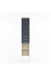 Hyperion Dolap 4 Raflı 3 Çekmeceli Tek Kapaklı 44x44x221 Aytaşı-Antrasit