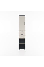 Hyperion Dolap 4 Raflı 3 Çekmeceli Tek Kapaklı 44x44x221 Antrasit-Aytaşı