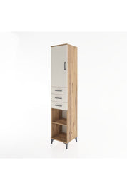 Hyperion Dolap 4 Raflı 3 Çekmeceli Tek Kapaklı 44x44x221 Çam-Aytaşı