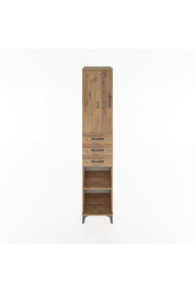 Hyperion Dolap 4 Raflı 3 Çekmeceli Tek Kapaklı 44x44x221 Çam-Çam