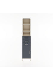 Hyperion Dolap 4 Raflı 3 Çekmeceli Tek Kapaklı 44x44x221 Aytaşı-Antrasit