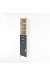 Hyperion Dolap 4 Raflı 3 Çekmeceli Tek Kapaklı 44x44x221 Aytaşı-Antrasit