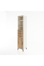 Hyperion Dolap 4 Raflı 3 Çekmeceli Tek Kapaklı 44x44x221 Aytaşı-Çam