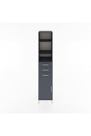 Hyperion Dolap 4 Raflı 3 Çekmeceli Tek Kapaklı 44x44x221 Antrasit-Antrasit