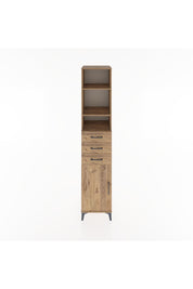 Hyperion Dolap 4 Raflı 3 Çekmeceli Tek Kapaklı 44x44x221 Çam-Çam