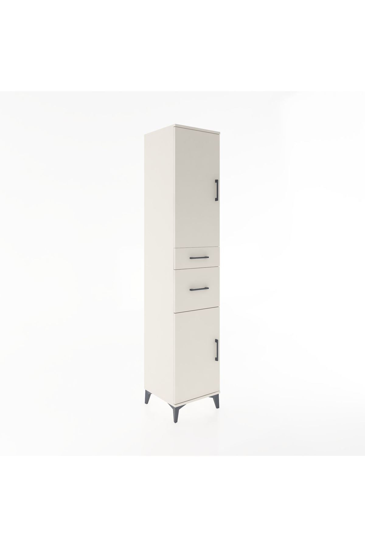 Hyperion Dolap 4 Raflı 2 Çekmeceli 2 Kapaklı 44x44x221 Aytaşı-Aytaşı