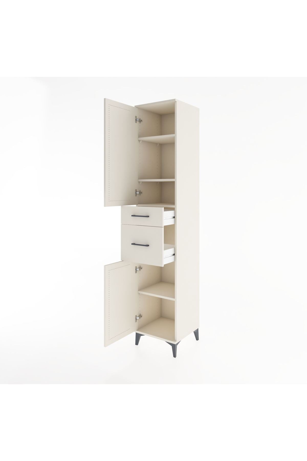 Hyperion Dolap 4 Raflı 2 Çekmeceli 2 Kapaklı 44x44x221 Aytaşı-Aytaşı
