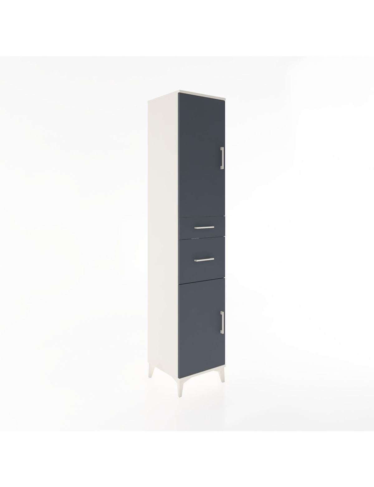 Hyperion Dolap 4 Raflı 2 Çekmeceli 2 Kapaklı 44x44x221 Aytaşı-Antrasit