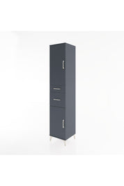 Hyperion Dolap 4 Raflı 2 Çekmeceli 2 Kapaklı 44x44x221 Antrasit-Antrasit