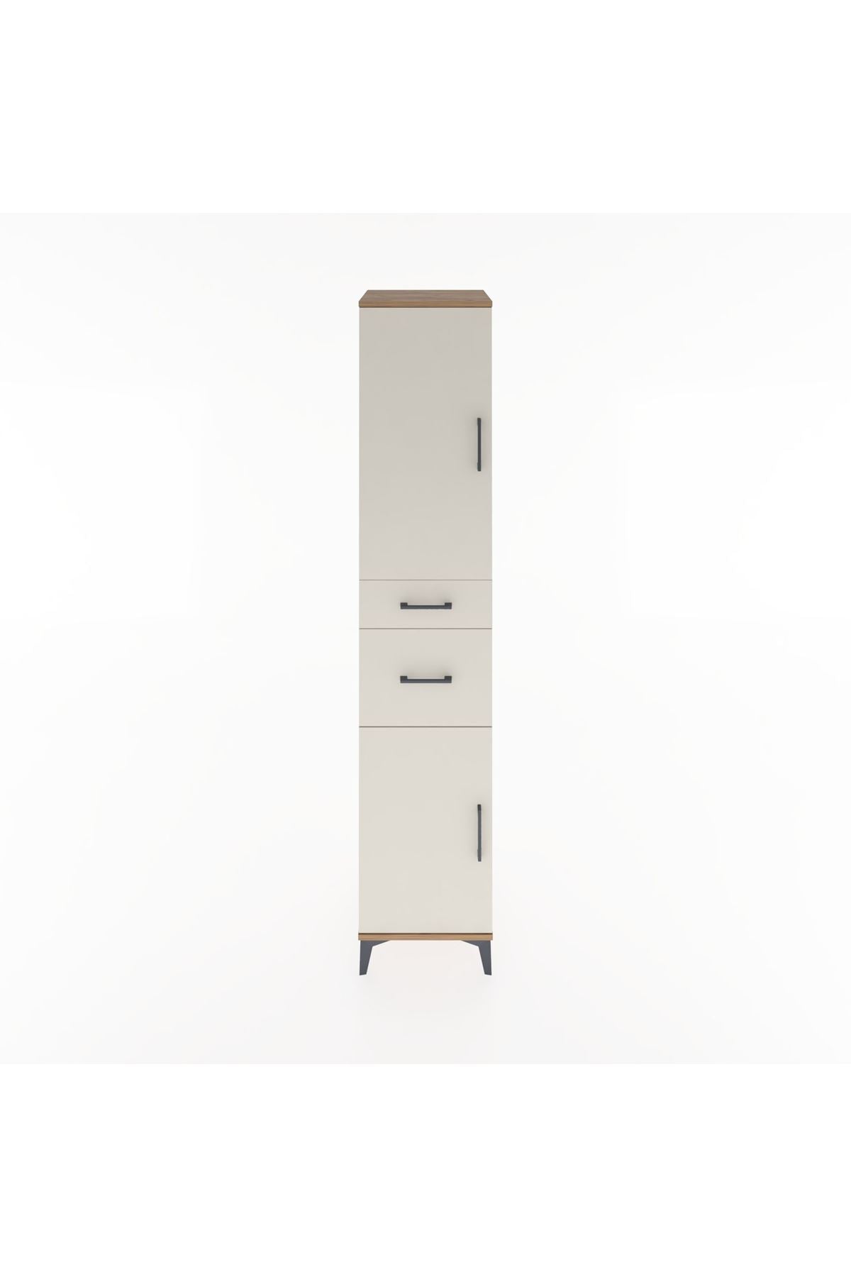 Hyperion Dolap 4 Raflı 2 Çekmeceli 2 Kapaklı 44x44x221 Çam-Aytaşı