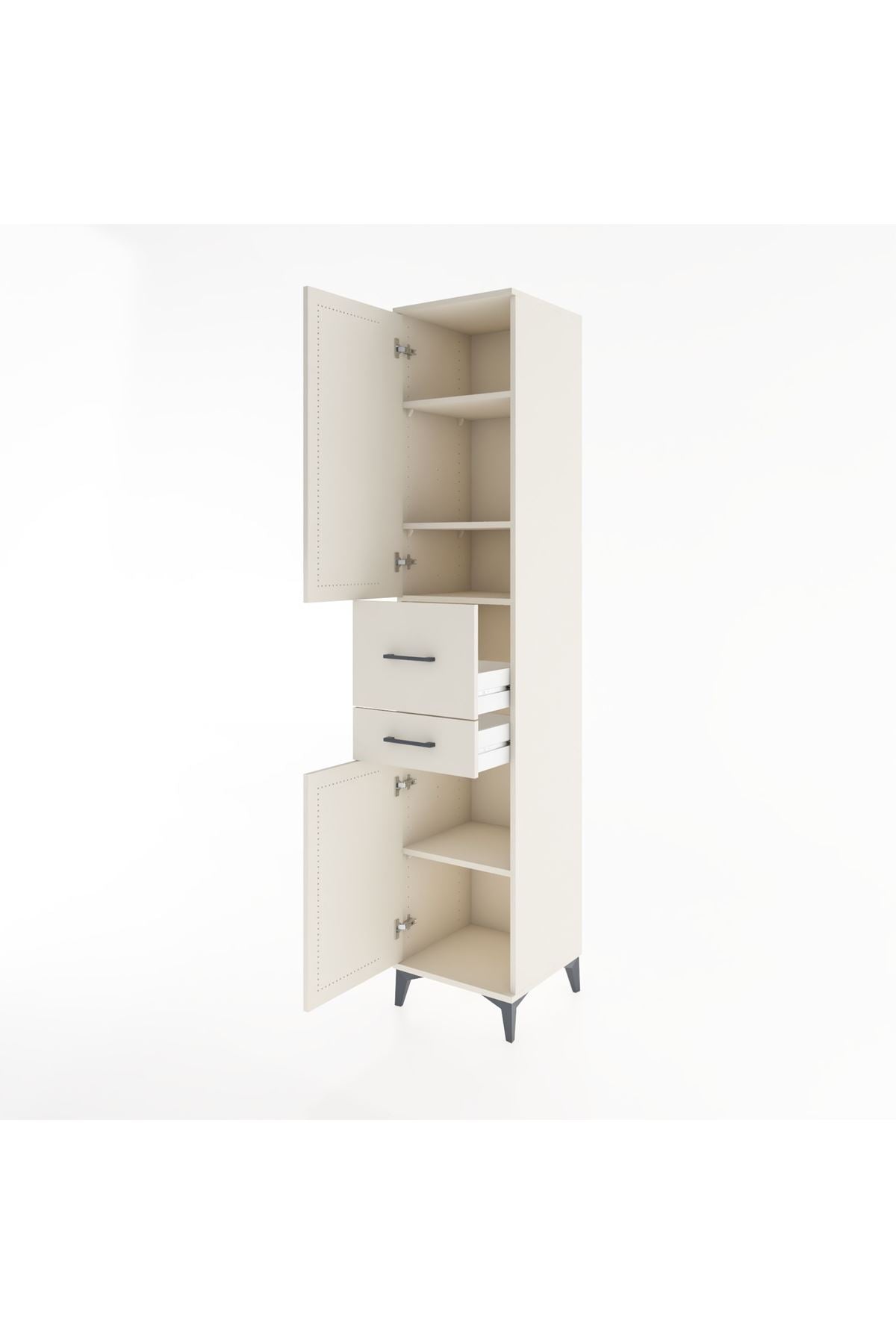 Hyperion Dolap 4 Raflı 2 Çekmeceli 2 Kapaklı 44x44x221 Aytaşı-Aytaşı