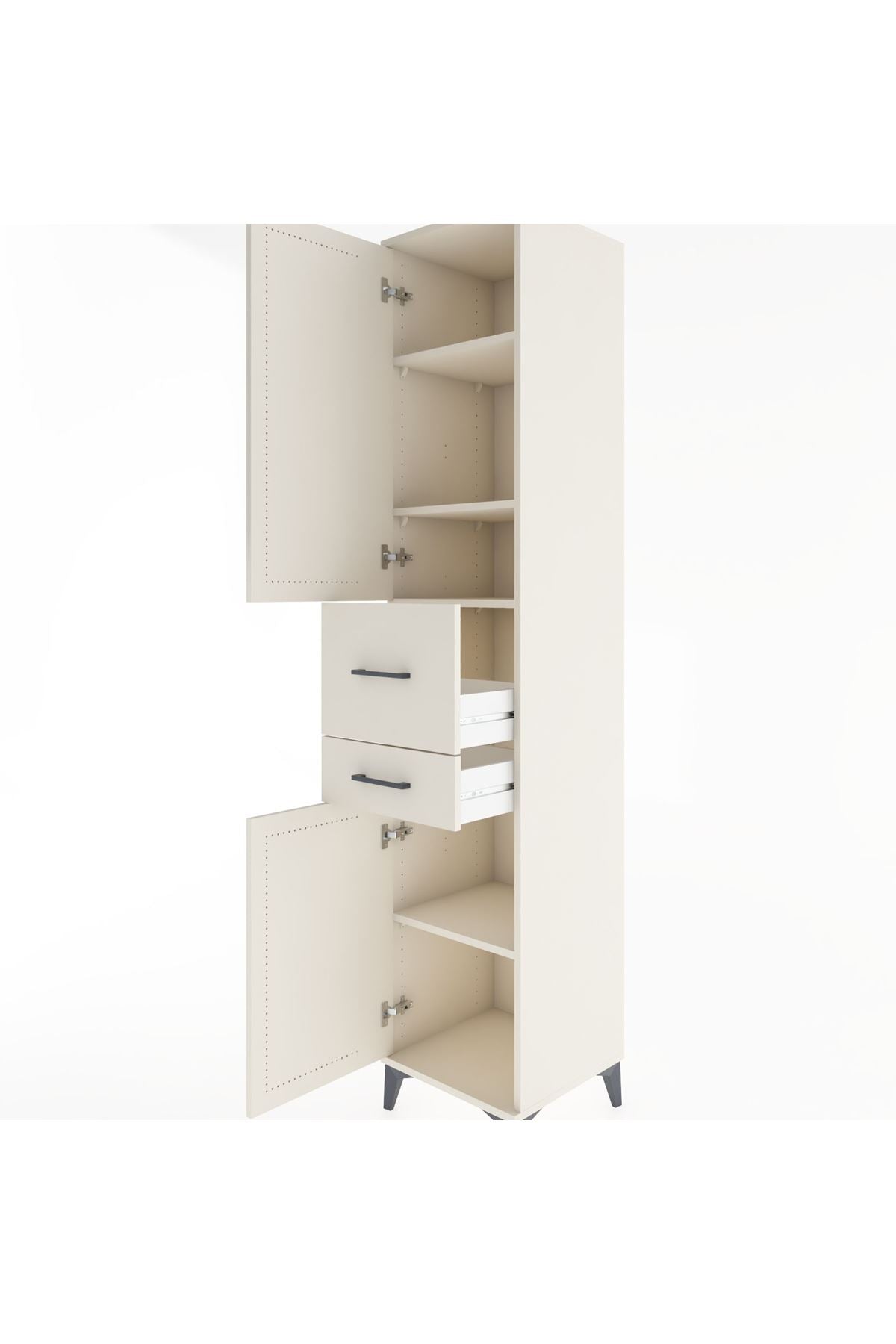 Hyperion Dolap 4 Raflı 2 Çekmeceli 2 Kapaklı 44x44x221 Aytaşı-Aytaşı